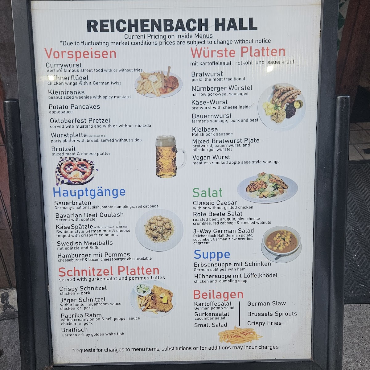Reichenbach Hall Menu - Image 4