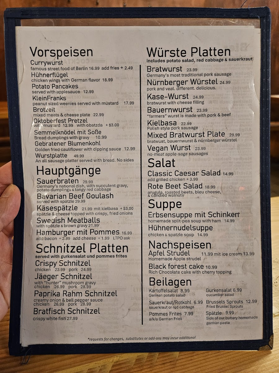 Reichenbach Hall Menu - Image 6
